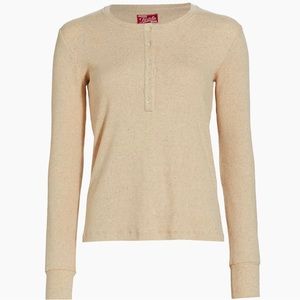 Fortela
Coralie Cotton & Linen Rib-Knit Henley Sweater. Size XS.